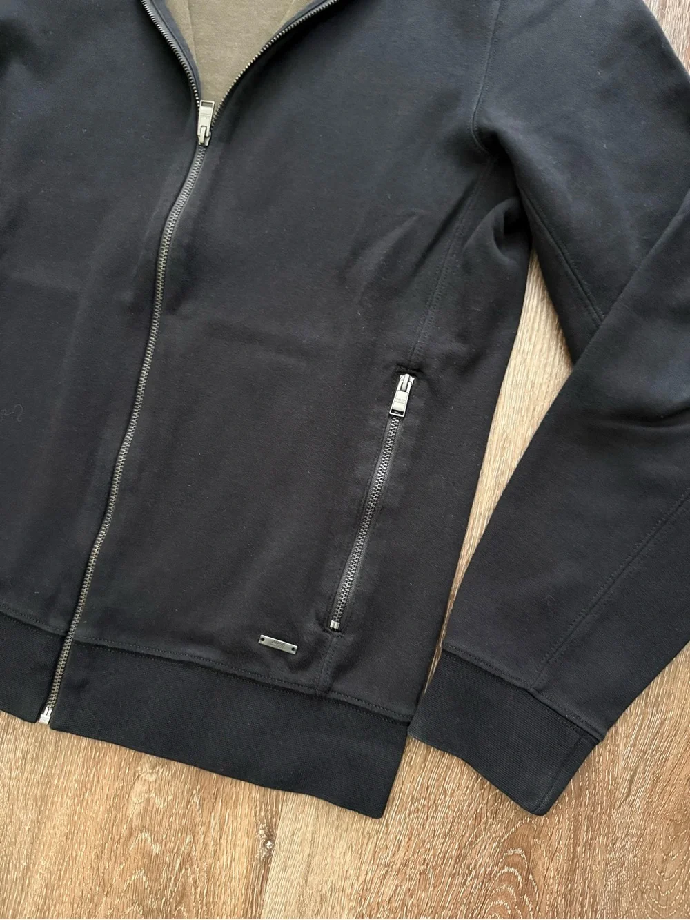 Hugo Boss Men’s Black Zip-Up Cardigan Jacket